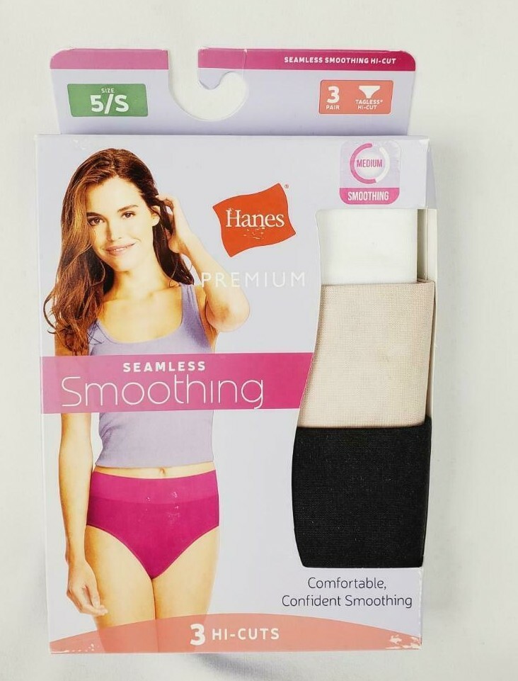 Hanes Premium Womens Size 5 Small 4pk Body Toner Smoothing Briefs Underwear  for sale online