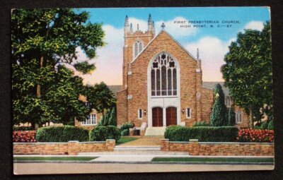 1940s First Presbyterian Church High Point NC Guilford Co Postcard eBay