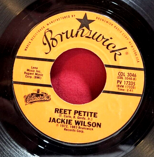 Jackie WilsonLonely Teardrops /Reet Petite Brunswick Reissue 7" 45