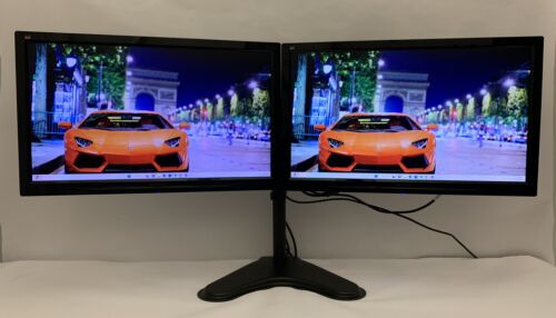 ViewSonic VA2446M-LED 24" Widescreen LED Dual Monitors 1920 x 1080 (Grade A) - Picture 1 of 6