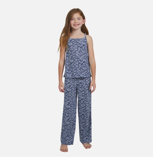 Lands' End 3 Pieces Girl's Pajama - Cami Tee Pants - Youth S (7-8) QUICK SHIP - Picture 3 of 3