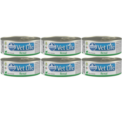 Farmina Vet Life Natural Diet Cat Renal Katzenfutter Niereninsuffizienz 6x85g