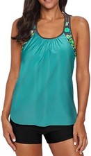 Womans Tankini Swimsuit Size XL Teal