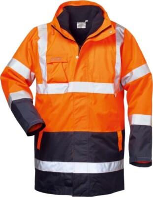 SAFESTYLE Warnschutzparka Travis 4in1 orange-marine Arbeitsparka 