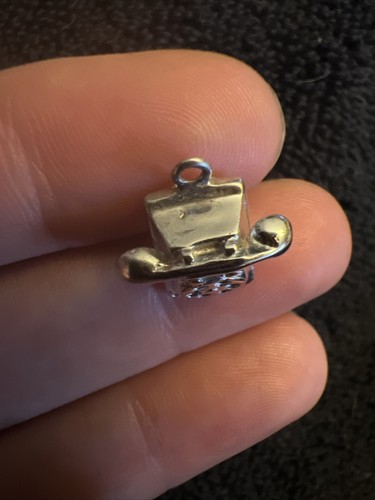 Vintage Sterling Silver Telephone Phone Bracelet or Necklace Charm - Picture 3 of 6