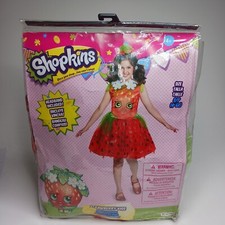 Shopkins Strawberry Kiss Costume Dress Headband Child Size Small 4-6