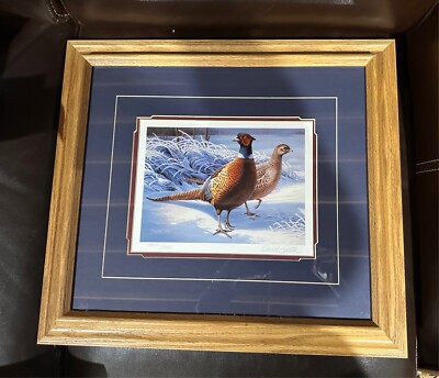 Daniel Smith 1983 Pheasant Habitat Stamp Limited Edition Signed Framed Print