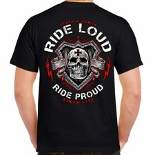 Biker Ride Loud Skull Motorcycle Tattoo Rocker Motorcycle T Shirt