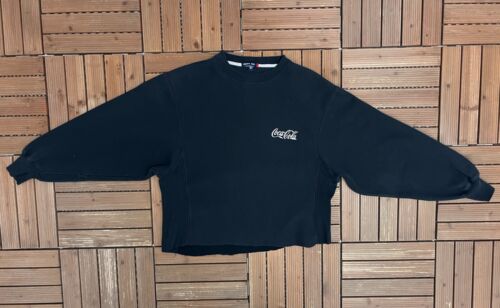 Coca-Cola Embroidered Vintage Black Crewneck Sweater Size Large - Bild 5 von 8