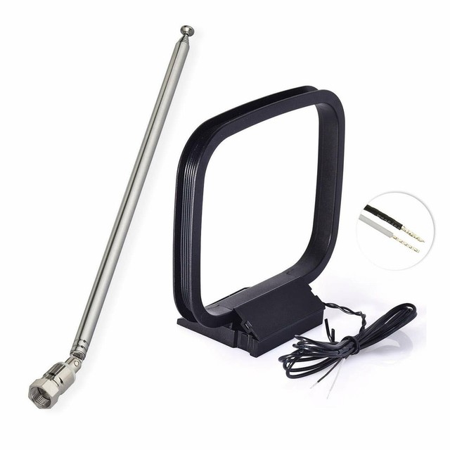 Telescopic FM&AM Loop Antenna Aerial for Indoor Home Theater Receiver