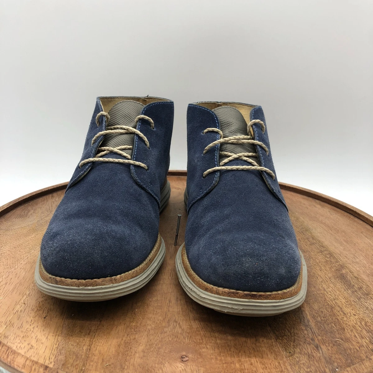 Cole haan blue suede boots sales