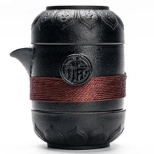 Ceramic Teapots Two Cups Set Portable Travel Kung Fu Tea Set Kitchen Accessories