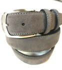 Cintura scamosciata in vera pelle grigio da uomo donna 3,5 cm artigianale