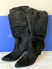 Stuart Weitzman Lafayette Boot Black Suede 7.5M