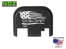 NDZ Glock Gen 1-4 17 19 Aluminum Slide Cover Back Plate - We The People Flag