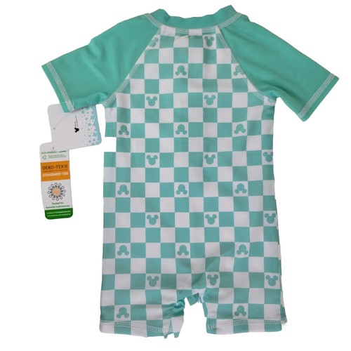 Short Sleeve Rashguard Swimsuit Mickey Mouse Baby One Piece Size 6-9M - Bild 6 von 7