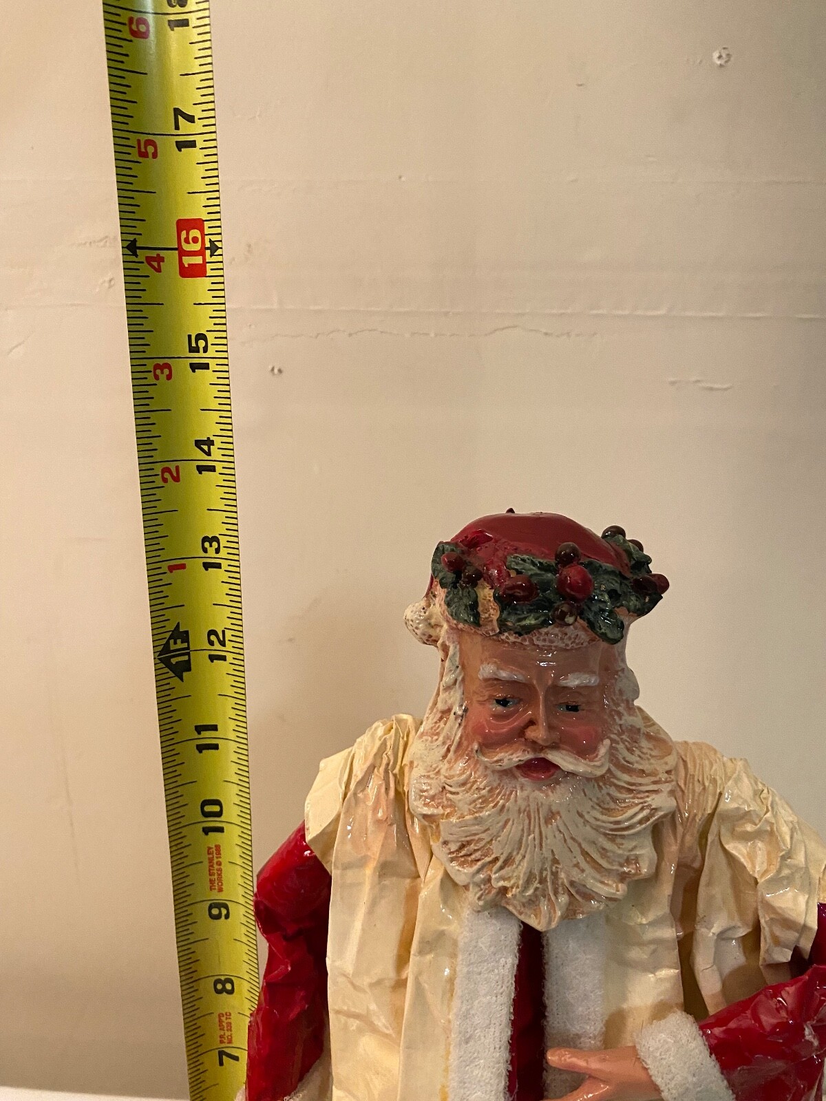 Vintage 13” Silvestri Paper Mache Santa Father Christmas Tree Topper