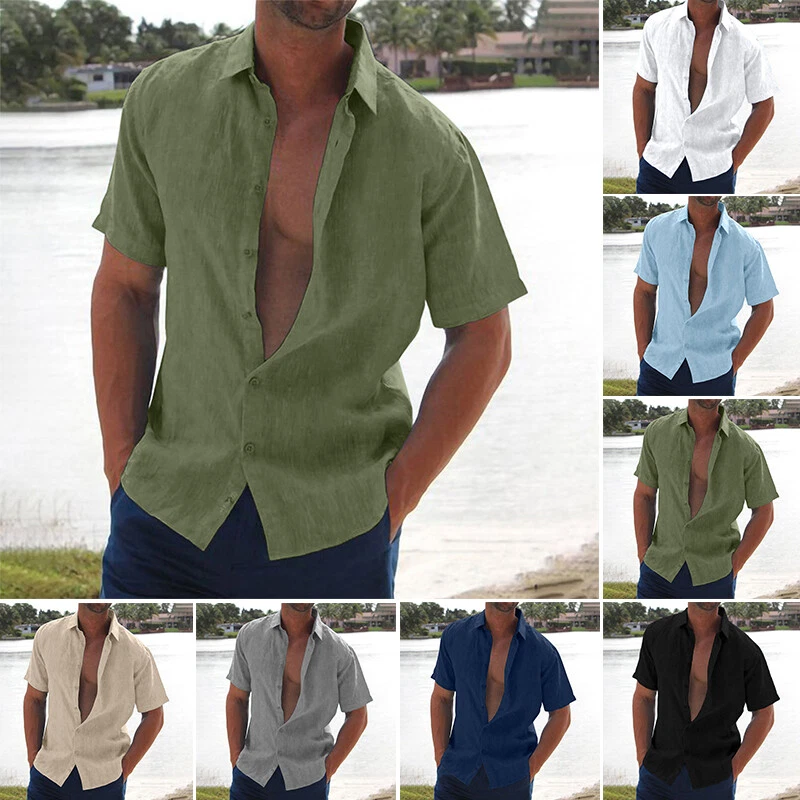 Casual button up shirt mens sale