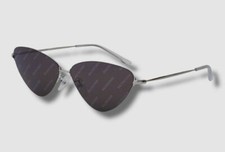  1214 Balenciaga BB0015S 004 Women's Silver Cat Eye Sunglasses Shades 61/12/145