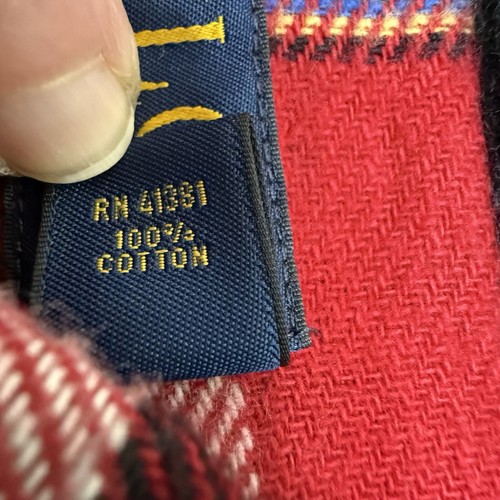 Polo Ralph Lauren Para Hombres Franela Rojo Verde Camisa a Cuadros XL - Imagen 9 de 13