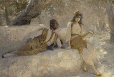 high quality oil painting handpainted on canvas "a man and a woman"