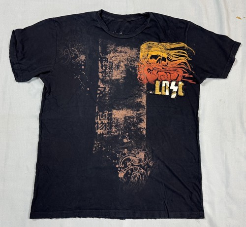 Y2K Lost Lost Enterprises Skull Distressed Surf Shirt XL