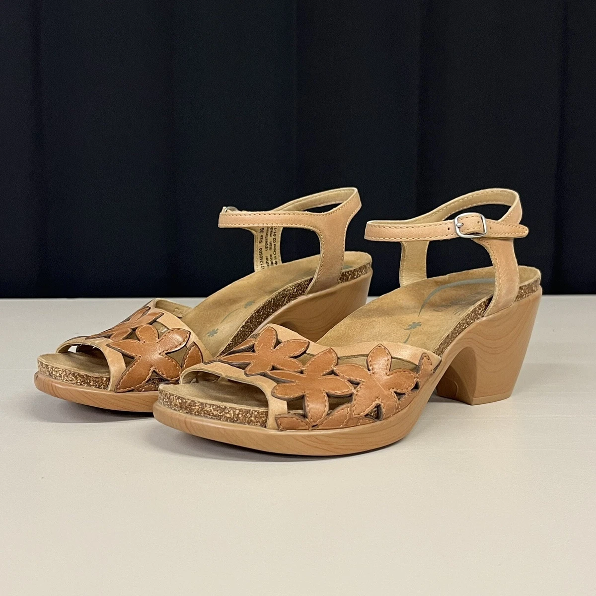 Dansko Scarpe Professionali in Legno da Donna, Camoscio Burnished Tan, 43.5/44 EU