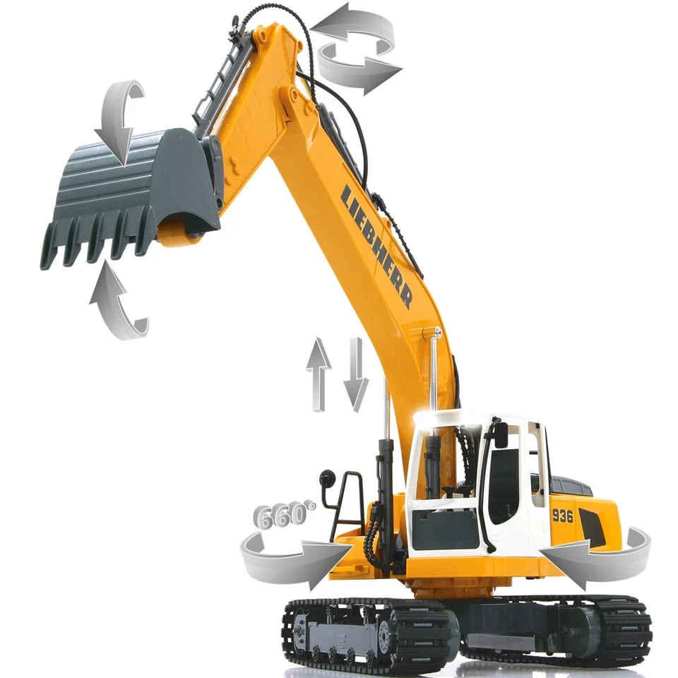 LIEBHERR Raupenbagger Ferngesteuert Modell RC Spielzeug Kind Baustelle Bagger - Bild 4 von 4