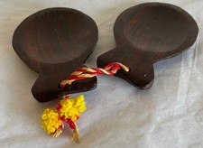 1960s Wooden Spanish Dancing Castanets Souvenir 2"