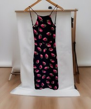 Reformation Luella Petites Strawberry Print Halter Mini Dress Size 0 $198