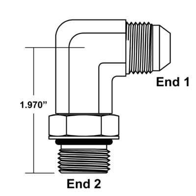JIC 6 Male X SAE 8 Male 90 Degree Elbow 6801 06 08 Adapter 9 6801 6 8 - Foto 13