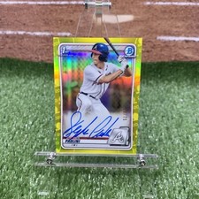 Stephen Paolini 2020 Bowman Chrome Yellow Refractor Autograph /75