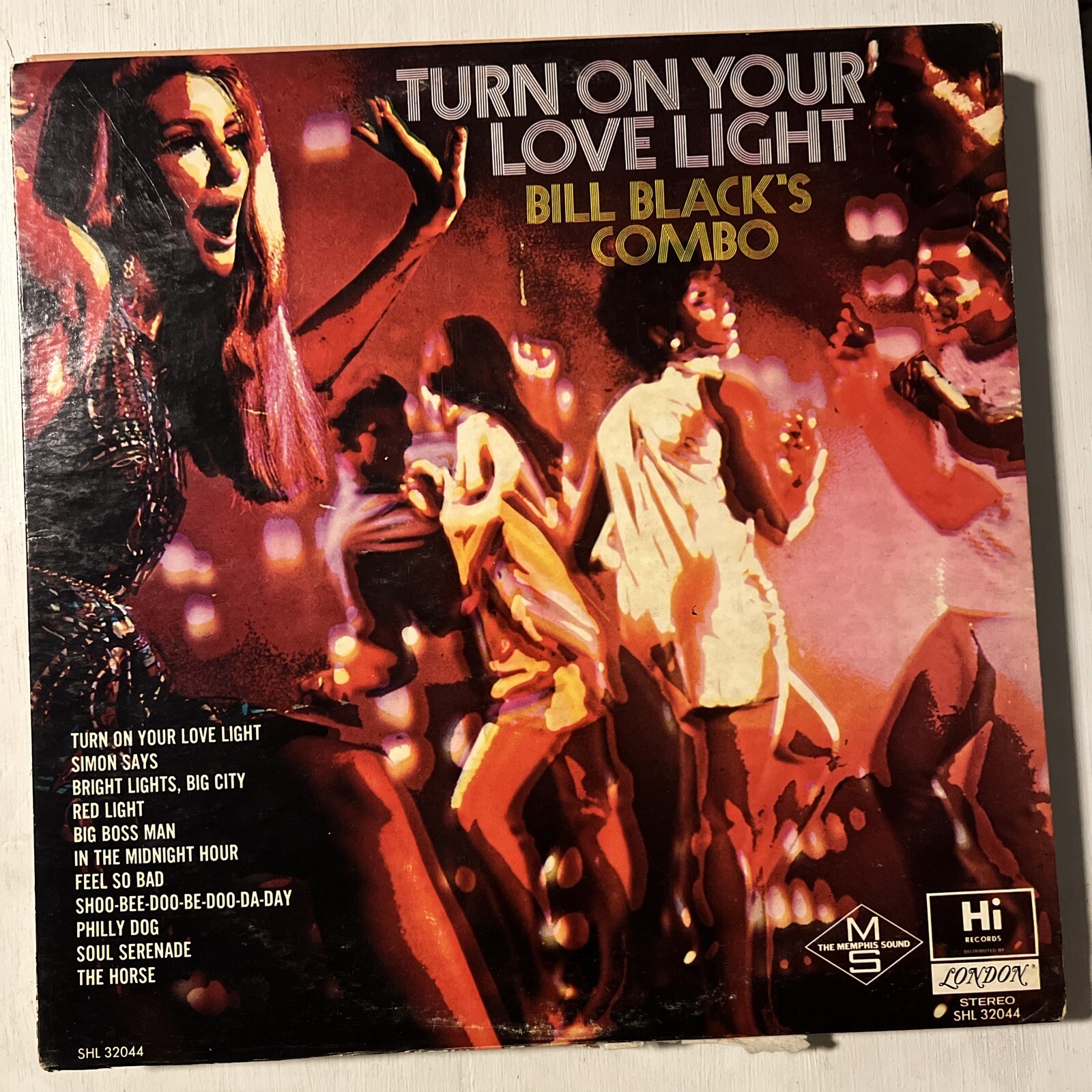 Bill Black's Combo –Turn On Your Love Light - 1968 Hi Records Vinyl LP VG+/VG+