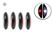 4 Luce Ingombro LED Bianco Rosso 12V 24V Per Camper Caravan Camion Rimorchio E2