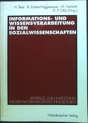Informations- und Wissensverarbeitung in den Sozialwissenschaften : Beit 2073564