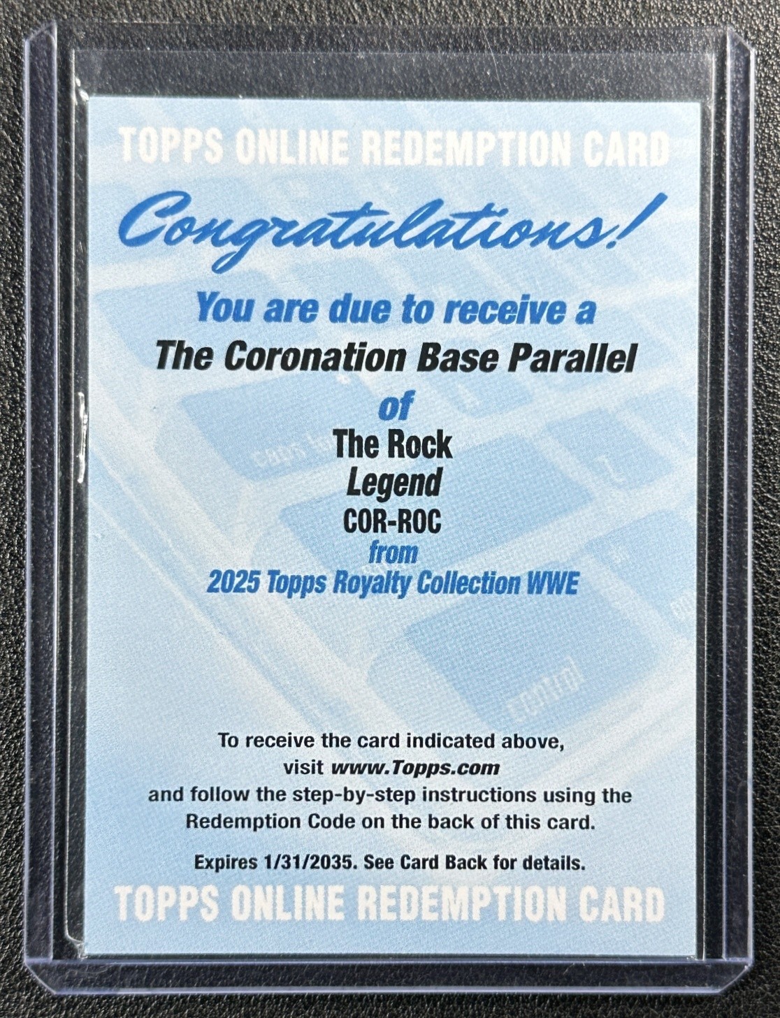 THE ROCK 2025 TOPPS ROYALTY WWE #COR-ROC THE CORONATION AUTOGRAPHS AUTO /25 view 1