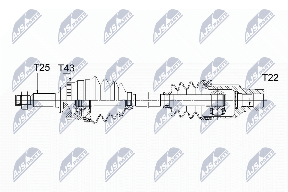 Fits NTY NPW-SU-025 DRIVESHAFT  ⭐UK Stock⭐