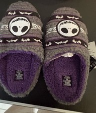 Nightmare Before Christmas Slippers- Size Small- Purple And Grey- Brand New