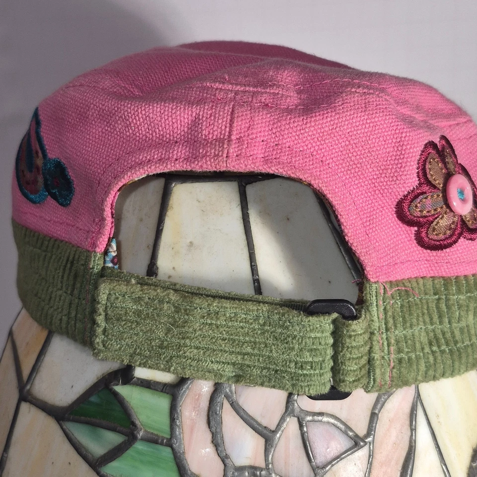 Stephen Joseph Youth Pink & Teal Girls Boho Cap Embroidery Paisley - Image 4 of 4