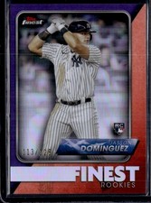 JASSON DOMINGUEZ 2024 TOPPS FINEST ROOKIES PURPLE RC 113/125 NEW YORK YANKEES