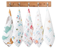 5-Pack Baby Washcloths Soft Absorbent Viscose from Bamboo Wash Cloths for Babies