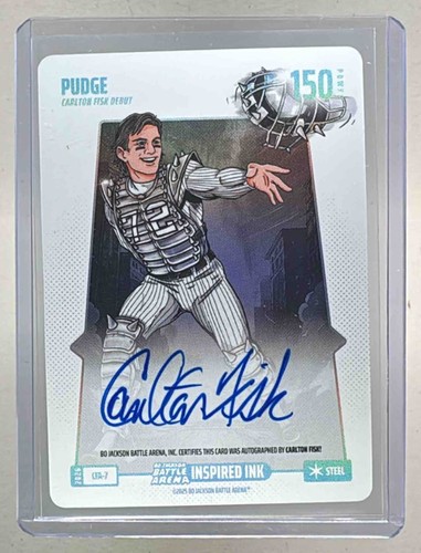 Pudge 2026 Bo Jackson Battle Arena CFA-7 Carlton Fisk Auto
