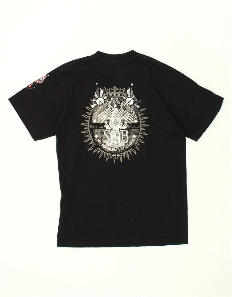 Camiseta Top SCORPION BAY Para Hombres Vintage Gráfica Pequeña Negra Algodón AS49 Foto 2 de 3