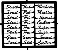 Detail Master/Modeltyme Design 2080 1:24-1:25 Custom Scripts Assorted