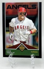 Mike Trout 2024 Topps Transcendent Icons Black Refractor Image Variation /10!