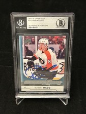 2017-18 UD Series 1 Young Guns Robert Hagg  #232 Signed Beckett RC Flyers