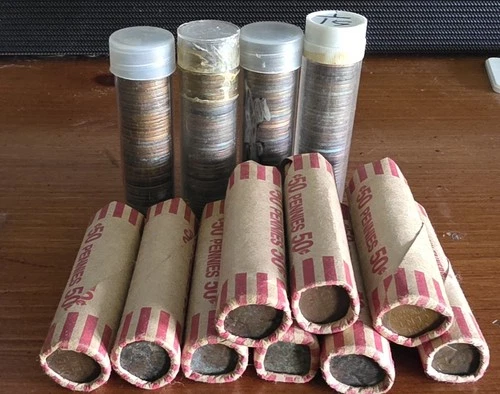 Lincoln Wheat Cent - 13Roll Coins, Pure CULLS, Some Steels,  50 Penny's per roll