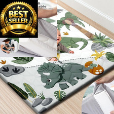 TINYHARBO Premium Foam Baby Play Mat 50x50   Removable  50" x 50", Dino Land