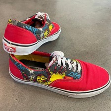 VANS Marvel Era Iron Man Avengers Disney Zapatilla Roja Para Hombres 8 RARO Zapatos Coleccionista