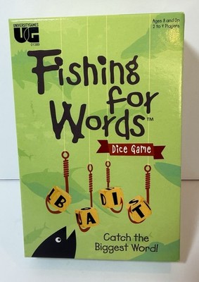 Fishing For Words Dice Game by University Games 2-4 Players Ages 8+